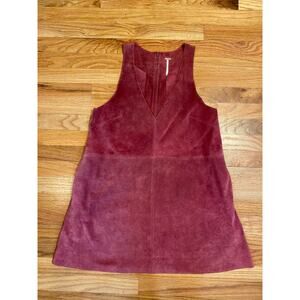 Free People Full Suede Dress- Pockets- Dusty Rose- Size Small